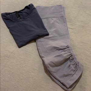 Lululemon Awakening Crop Leggings AND Shirt